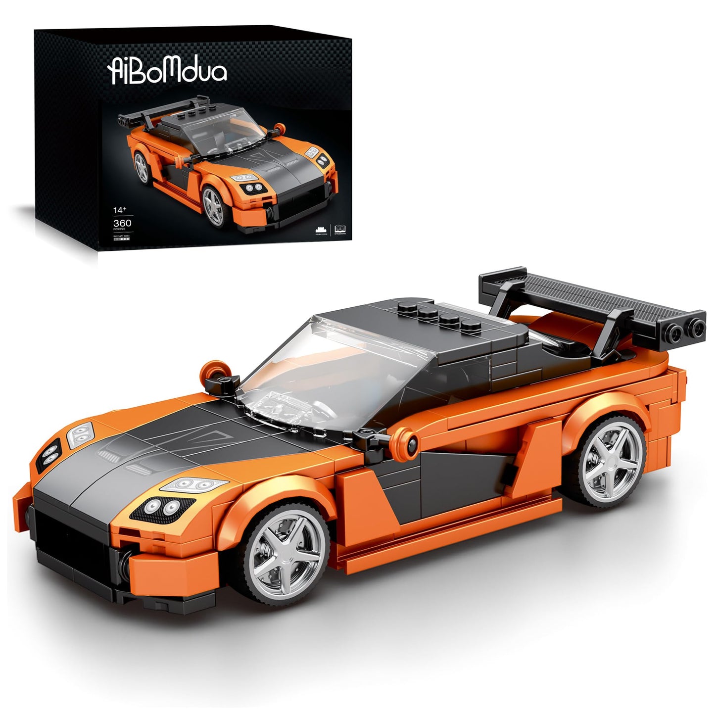 AIBOMDUA Race Sports Car Building SetChallenging Techni MOC Sports Car Model for BoysAdults(367pcs)